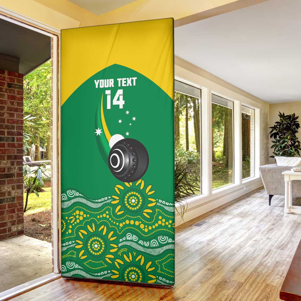 Custom Bowls Australia Door Cover Aussie Kangaroo Aboriginal Art - Aussie Hoodie