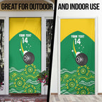 Custom Bowls Australia Door Cover Aussie Kangaroo Aboriginal Art - Aussie Hoodie
