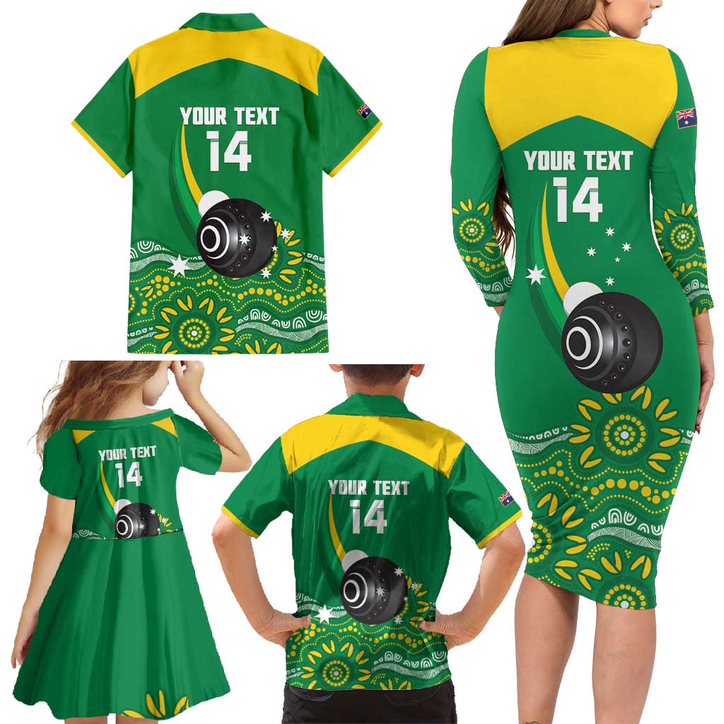 Custom Bowls Australia Family Matching Long Sleeve Bodycon Dress and Hawaiian Shirt Aussie Kangaroo Aboriginal Art - Aussie Hoodie