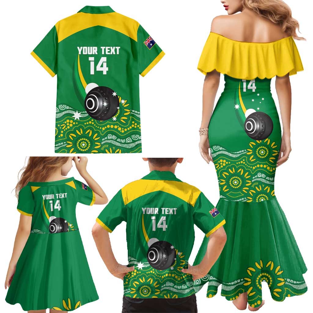Custom Bowls Australia Family Matching Mermaid Dress and Hawaiian Shirt Aussie Kangaroo Aboriginal Art - Aussie Hoodie