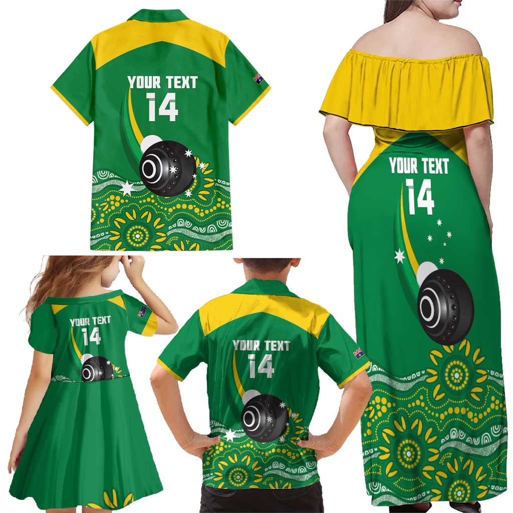 Custom Bowls Australia Family Matching Off Shoulder Maxi Dress and Hawaiian Shirt Aussie Kangaroo Aboriginal Art - Aussie Hoodie