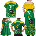 Custom Bowls Australia Family Matching Off Shoulder Maxi Dress and Hawaiian Shirt Aussie Kangaroo Aboriginal Art - Aussie Hoodie