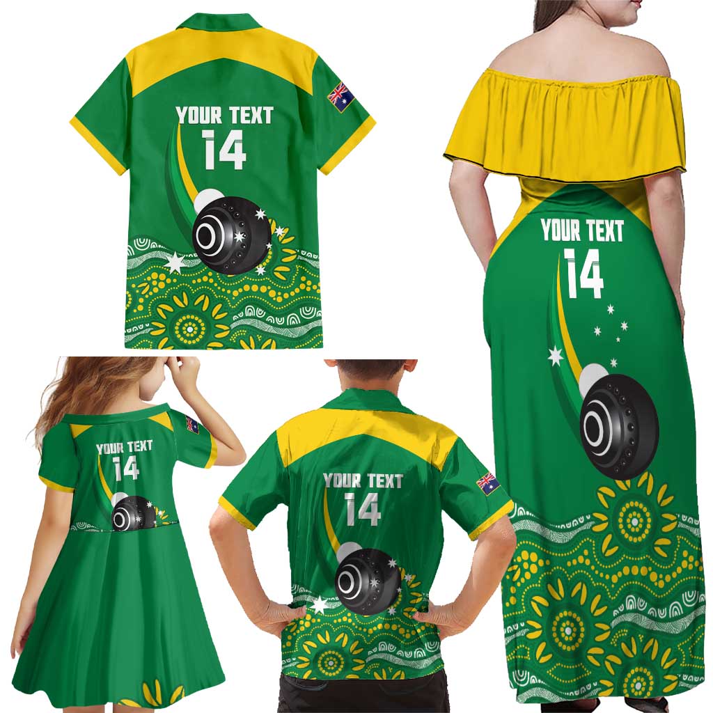 Custom Bowls Australia Family Matching Off Shoulder Maxi Dress and Hawaiian Shirt Aussie Kangaroo Aboriginal Art - Aussie Hoodie