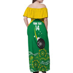 Custom Bowls Australia Family Matching Off Shoulder Maxi Dress and Hawaiian Shirt Aussie Kangaroo Aboriginal Art - Aussie Hoodie