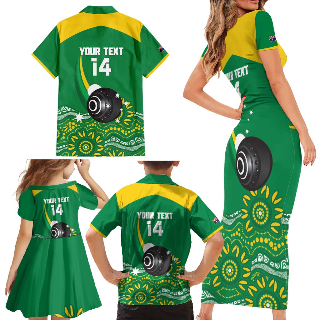 Custom Bowls Australia Family Matching Short Sleeve Bodycon Dress and Hawaiian Shirt Aussie Kangaroo Aboriginal Art - Aussie Hoodie