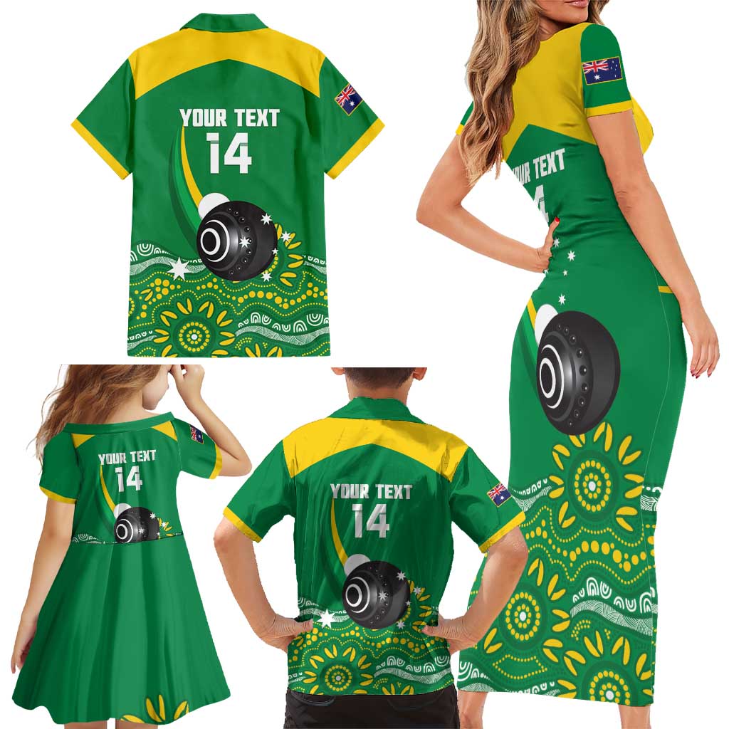 Custom Bowls Australia Family Matching Short Sleeve Bodycon Dress and Hawaiian Shirt Aussie Kangaroo Aboriginal Art - Aussie Hoodie