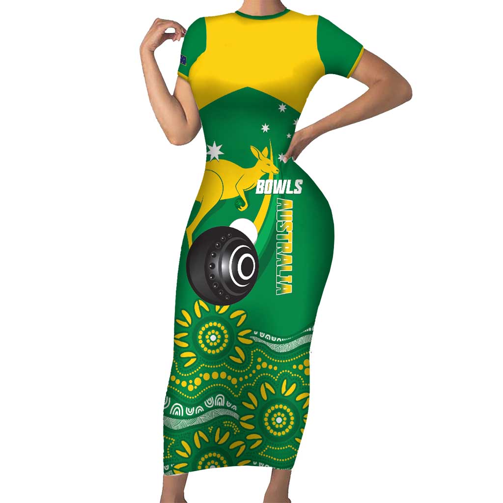 Custom Bowls Australia Family Matching Short Sleeve Bodycon Dress and Hawaiian Shirt Aussie Kangaroo Aboriginal Art - Aussie Hoodie