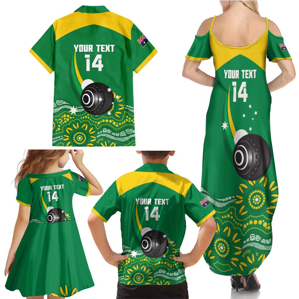 Custom Bowls Australia Family Matching Summer Maxi Dress and Hawaiian Shirt Aussie Kangaroo Aboriginal Art - Aussie Hoodie