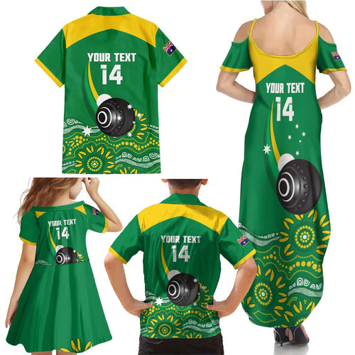 Custom Bowls Australia Family Matching Summer Maxi Dress and Hawaiian Shirt Aussie Kangaroo Aboriginal Art - Aussie Hoodie