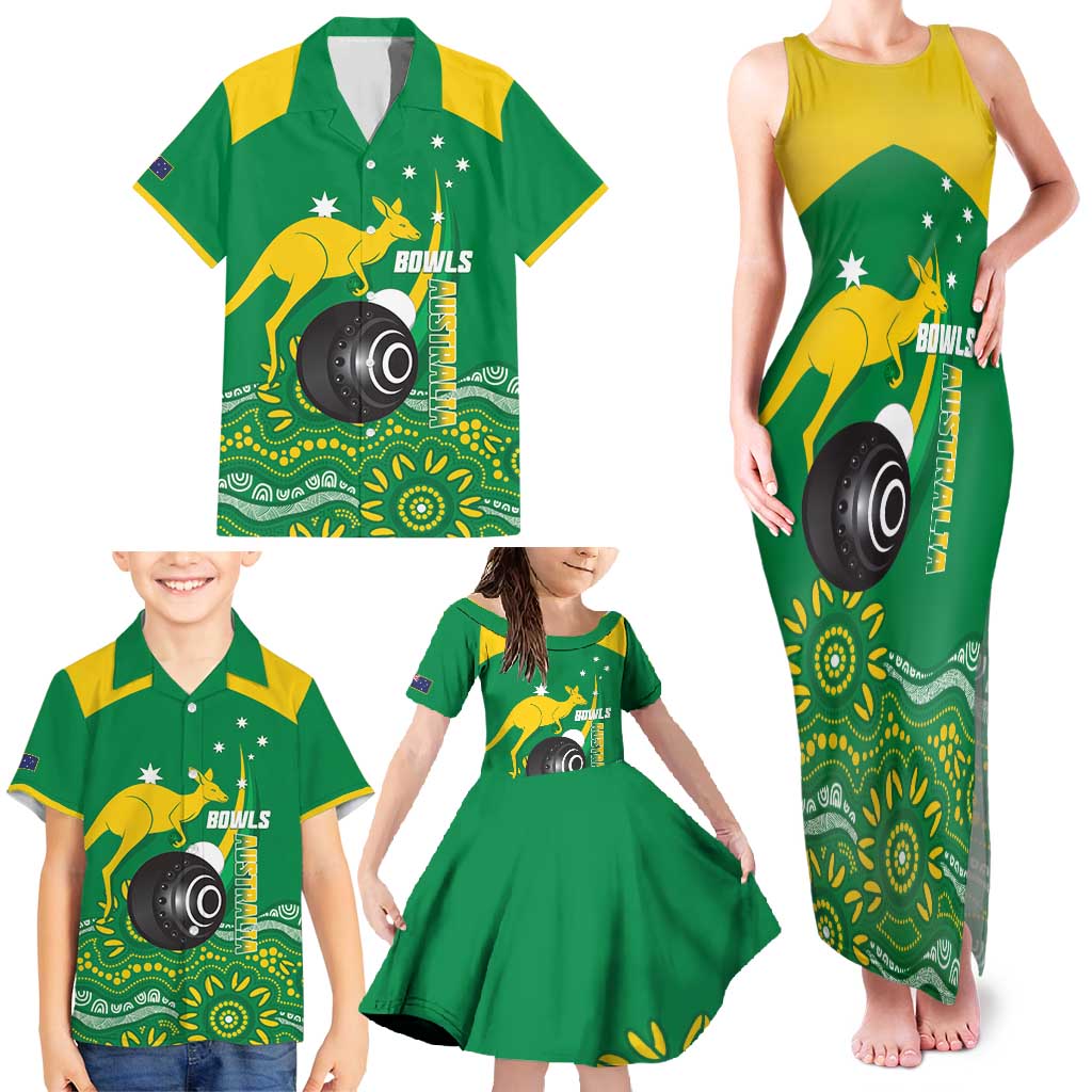 Custom Bowls Australia Family Matching Tank Maxi Dress and Hawaiian Shirt Aussie Kangaroo Aboriginal Art - Aussie Hoodie