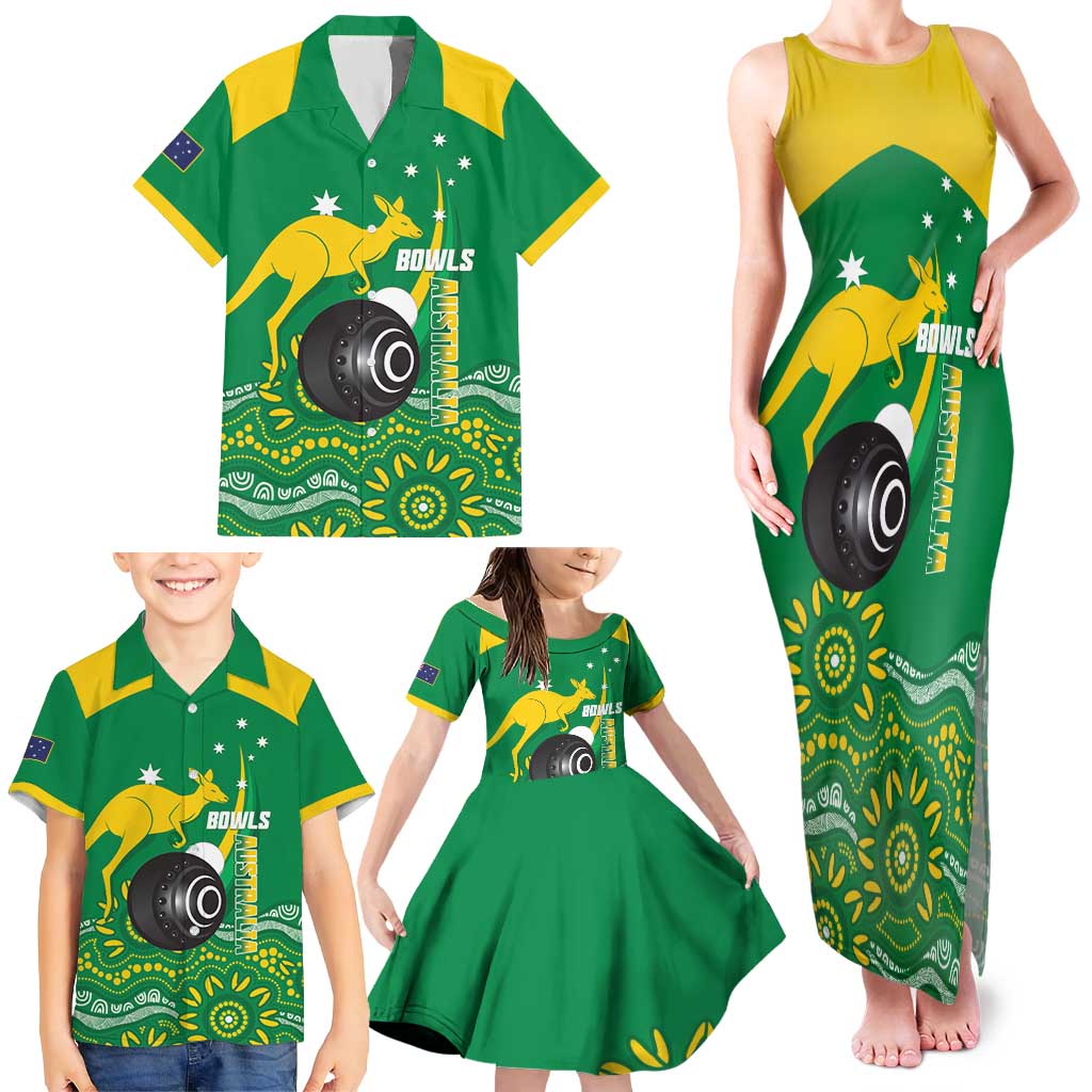 Custom Bowls Australia Family Matching Tank Maxi Dress and Hawaiian Shirt Aussie Kangaroo Aboriginal Art - Aussie Hoodie