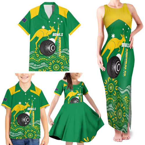 Custom Bowls Australia Family Matching Tank Maxi Dress and Hawaiian Shirt Aussie Kangaroo Aboriginal Art - Aussie Hoodie