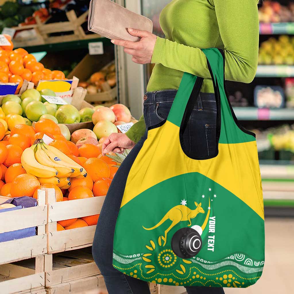 Custom Bowls Australia Grocery Bag Aussie Kangaroo Aboriginal Art - Aussie Hoodie