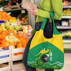 Custom Bowls Australia Grocery Bag Aussie Kangaroo Aboriginal Art - Aussie Hoodie