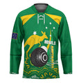 Custom Bowls Australia Hockey Jersey Aussie Kangaroo Aboriginal Art - Aussie Hoodie