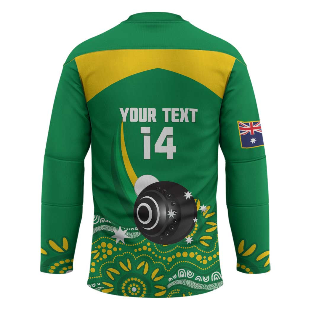 Custom Bowls Australia Hockey Jersey Aussie Kangaroo Aboriginal Art - Aussie Hoodie