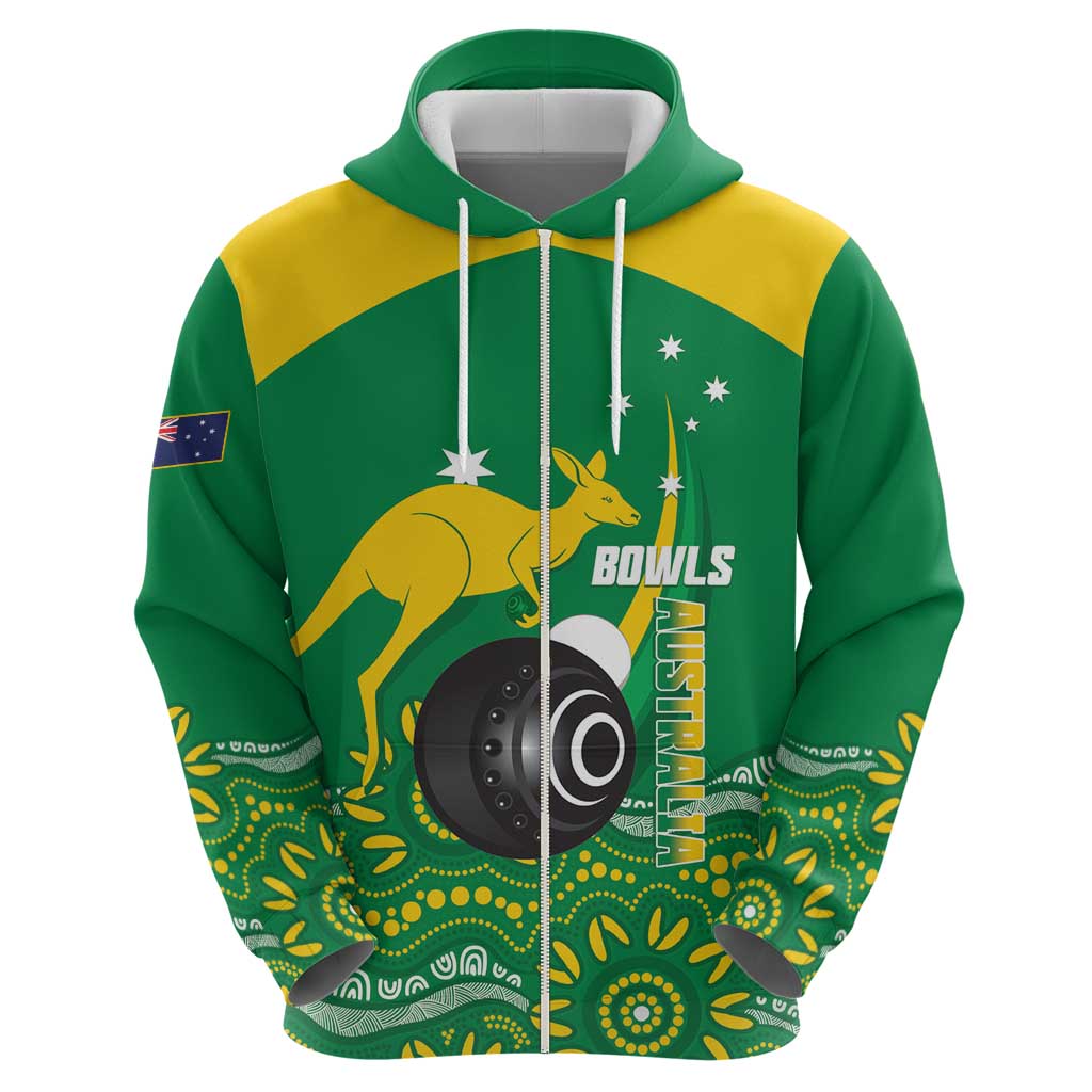 Custom Bowls Australia Hoodie Aussie Kangaroo Aboriginal Art - Aussie Hoodie