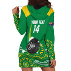 Custom Bowls Australia Hoodie Dress Aussie Kangaroo Aboriginal Art - Aussie Hoodie