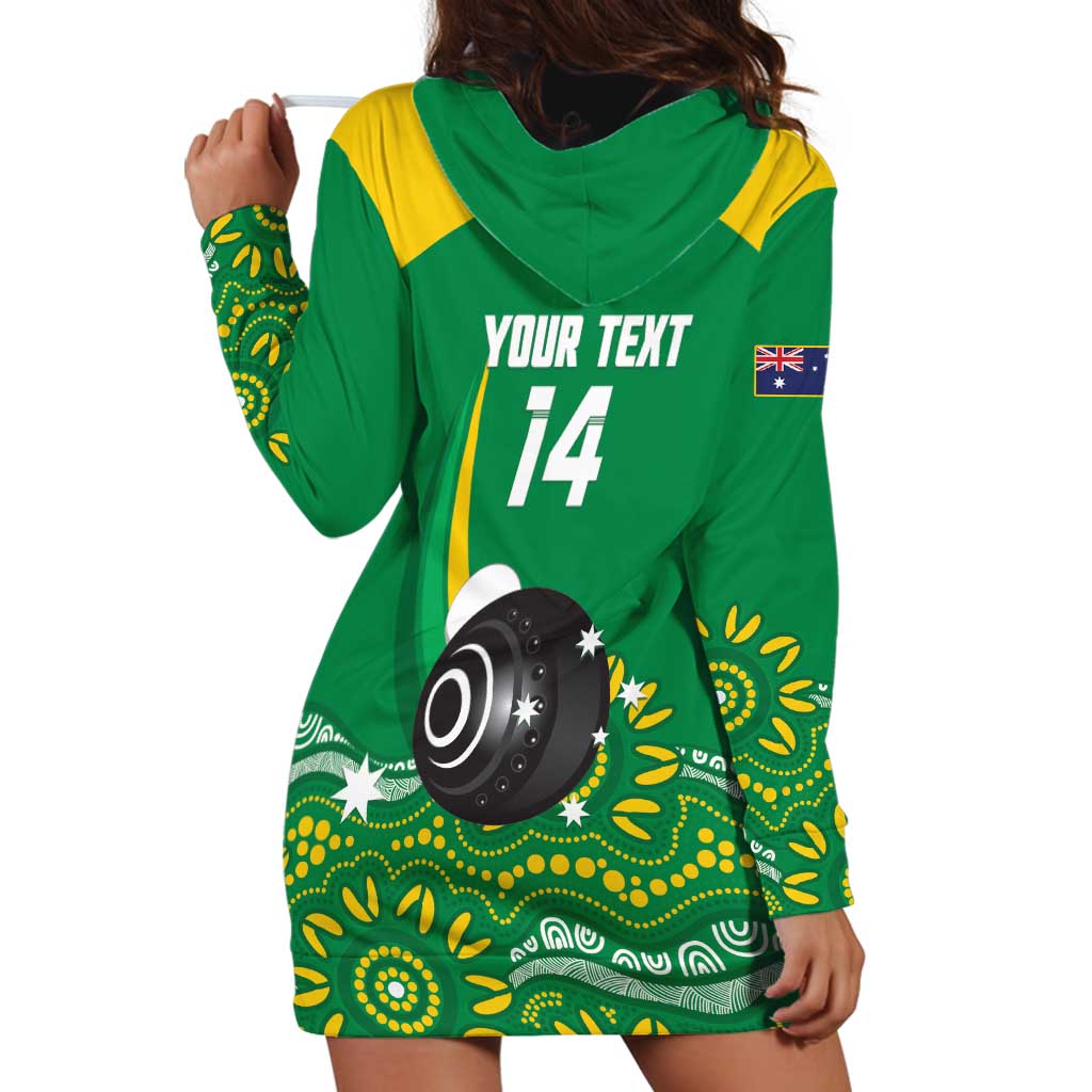 Custom Bowls Australia Hoodie Dress Aussie Kangaroo Aboriginal Art - Aussie Hoodie