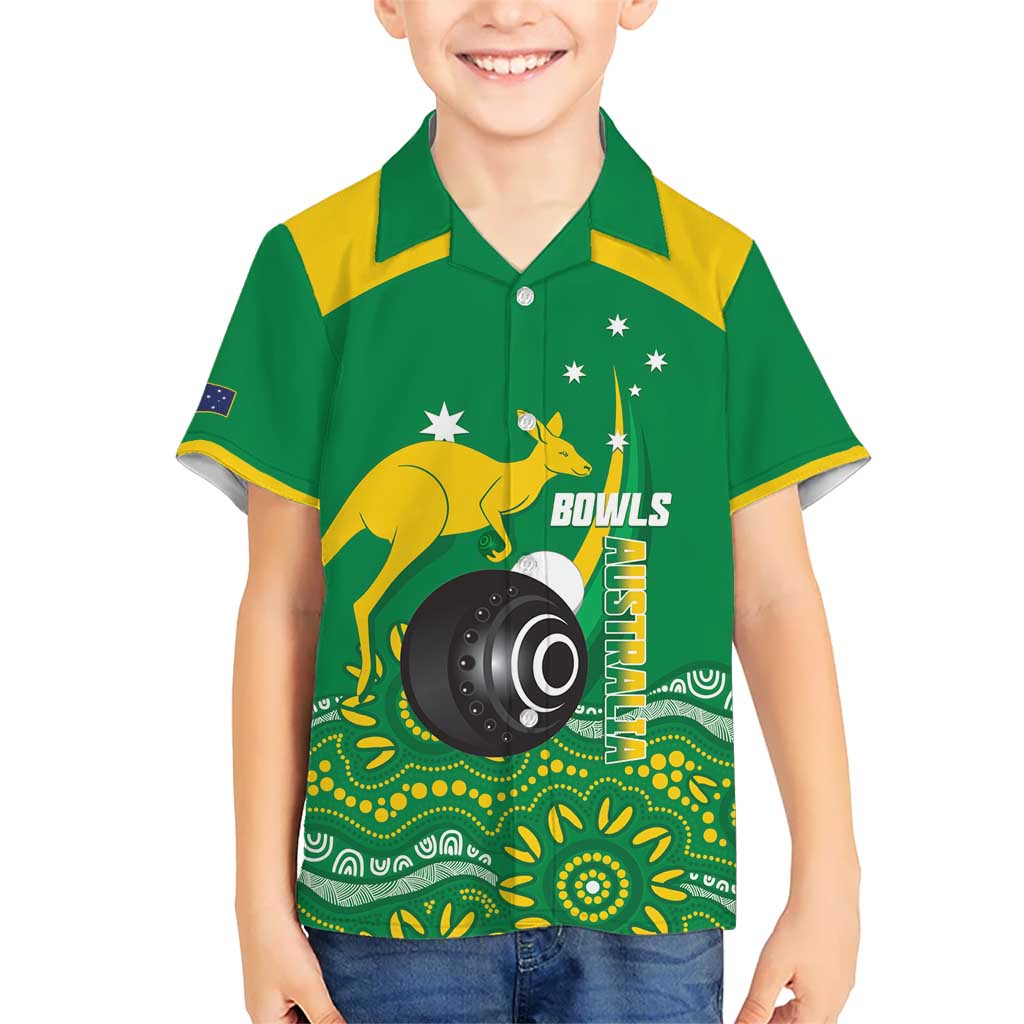 Custom Bowls Australia Kid Hawaiian Shirt Aussie Kangaroo Aboriginal Art - Aussie Hoodie