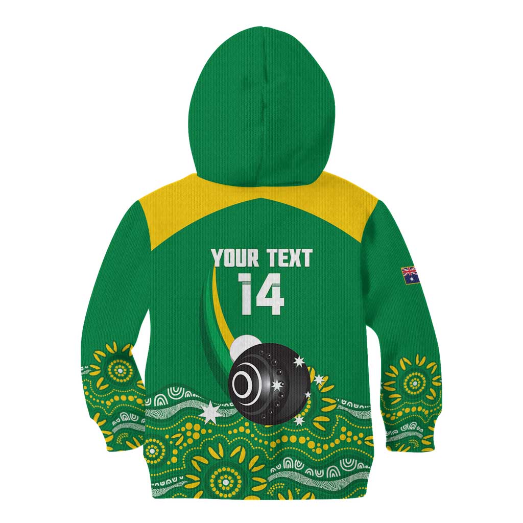 Custom Bowls Australia Kid Hoodie Aussie Kangaroo Aboriginal Art - Aussie Hoodie