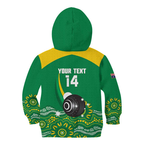 Custom Bowls Australia Kid Hoodie Aussie Kangaroo Aboriginal Art - Aussie Hoodie