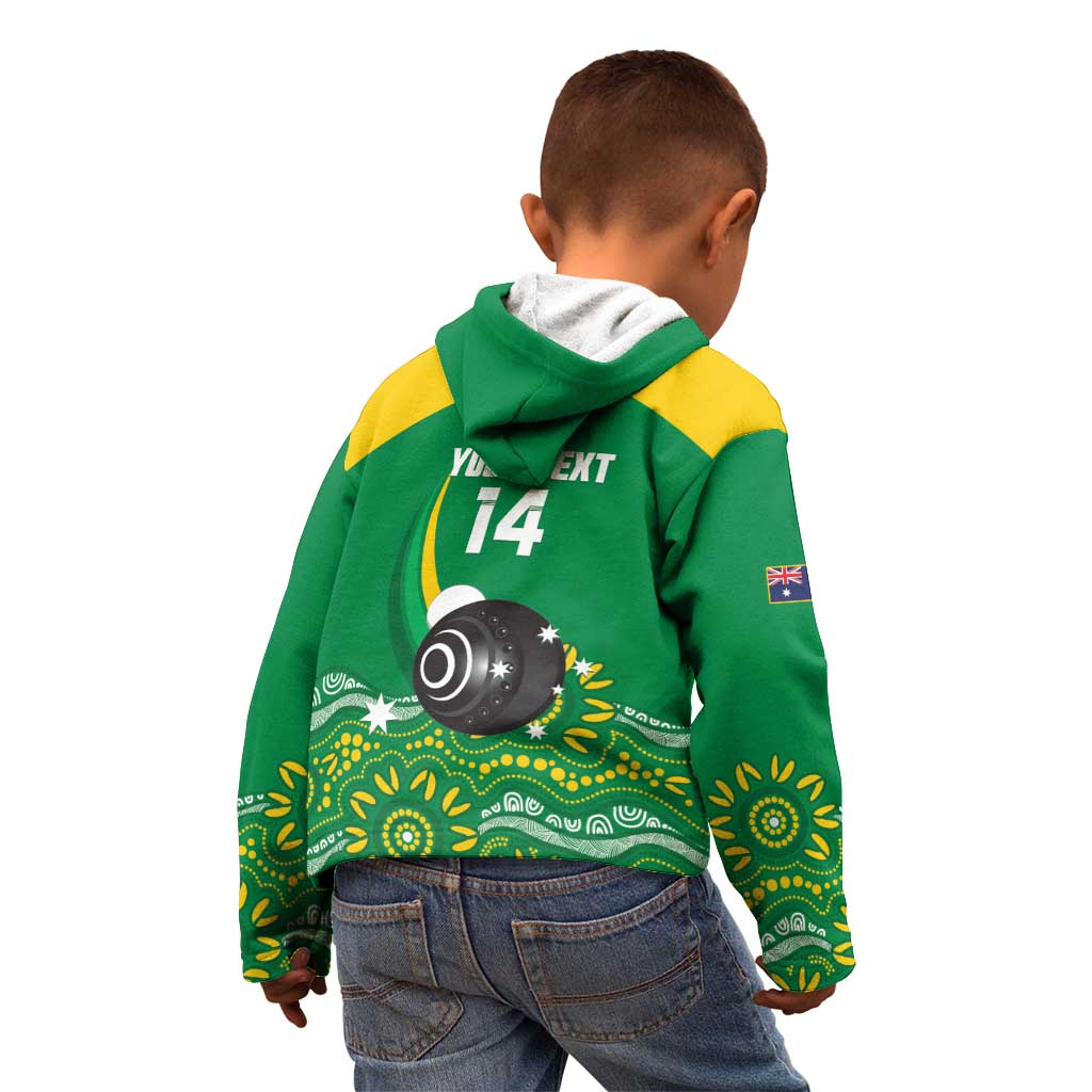 Custom Bowls Australia Kid Hoodie Aussie Kangaroo Aboriginal Art - Aussie Hoodie
