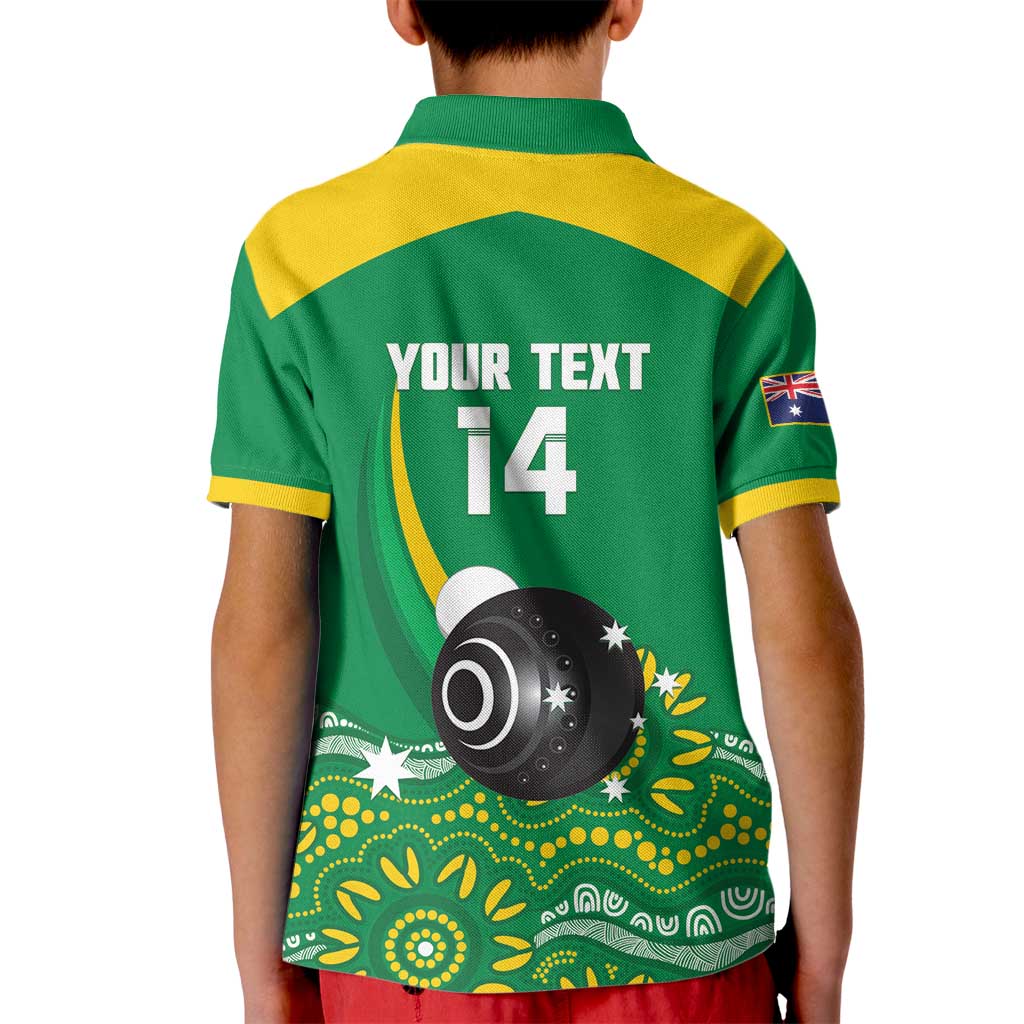 Custom Bowls Australia Kid Polo Shirt Aussie Kangaroo Aboriginal Art - Aussie Hoodie
