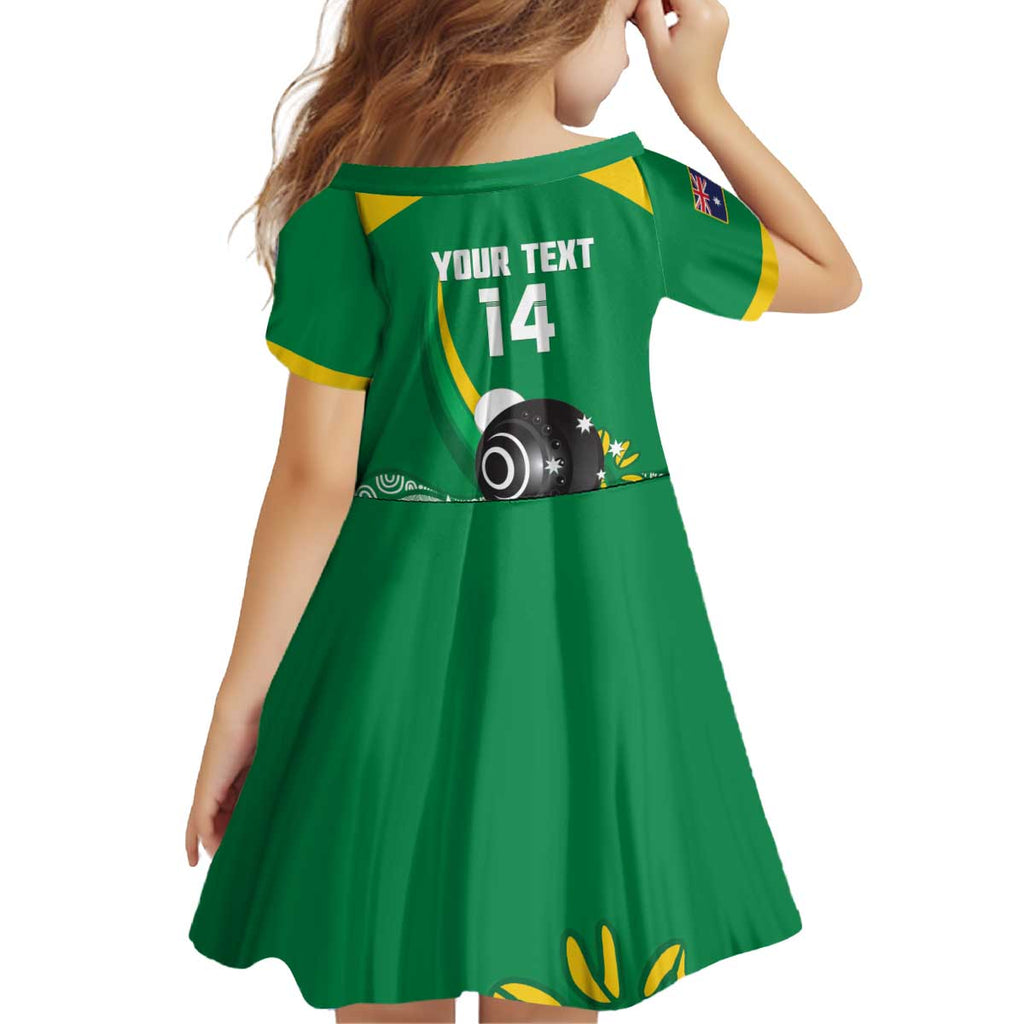 Custom Bowls Australia Kid Short Sleeve Dress Aussie Kangaroo Aboriginal Art - Aussie Hoodie