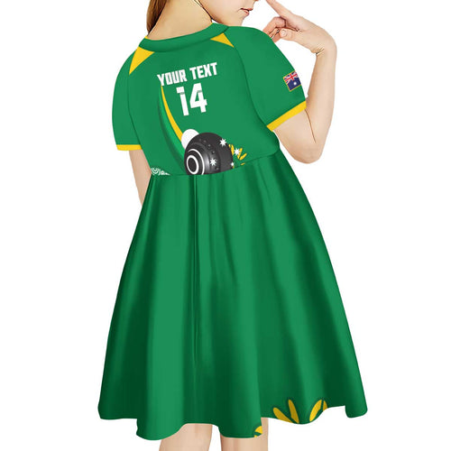 Custom Bowls Australia Kid Short Sleeve Dress Aussie Kangaroo Aboriginal Art - Aussie Hoodie