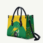 Custom Bowls Australia Leather Bag Aussie Kangaroo Aboriginal Art - Aussie Hoodie