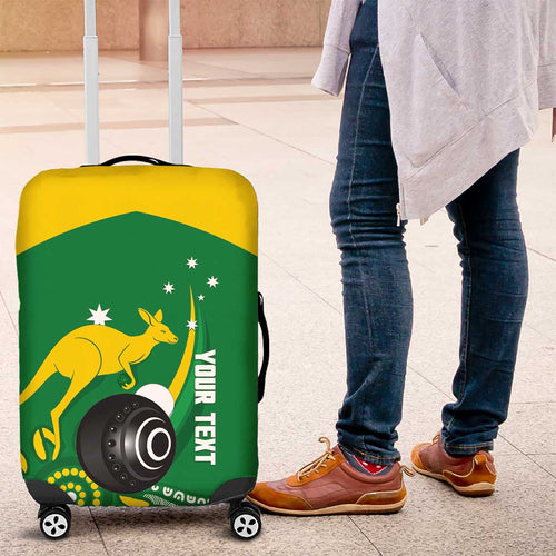 Custom Bowls Australia Luggage Cover Aussie Kangaroo Aboriginal Art - Aussie Hoodie