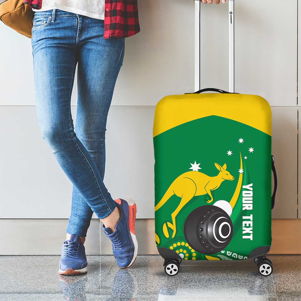 Custom Bowls Australia Luggage Cover Aussie Kangaroo Aboriginal Art - Aussie Hoodie
