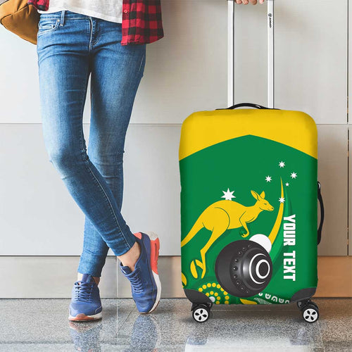 Custom Bowls Australia Luggage Cover Aussie Kangaroo Aboriginal Art - Aussie Hoodie