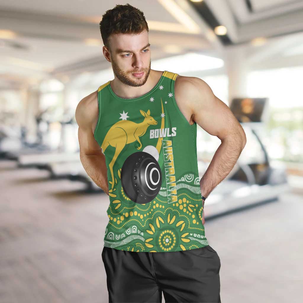 Custom Bowls Australia Men Tank Top Aussie Kangaroo Aboriginal Art - Aussie Hoodie
