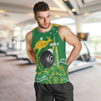 Custom Bowls Australia Men Tank Top Aussie Kangaroo Aboriginal Art - Aussie Hoodie