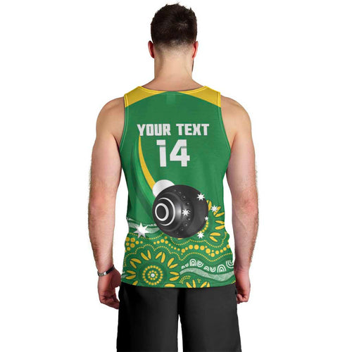 Custom Bowls Australia Men Tank Top Aussie Kangaroo Aboriginal Art - Aussie Hoodie
