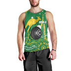 Custom Bowls Australia Men Tank Top Aussie Kangaroo Aboriginal Art - Aussie Hoodie