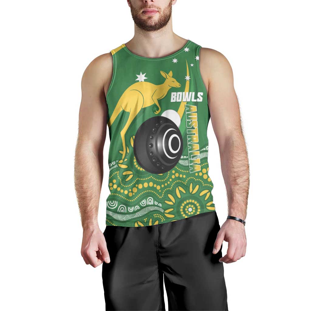 Custom Bowls Australia Men Tank Top Aussie Kangaroo Aboriginal Art - Aussie Hoodie