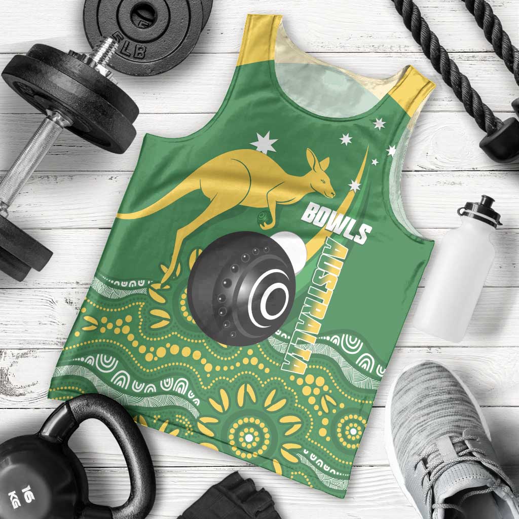 Custom Bowls Australia Men Tank Top Aussie Kangaroo Aboriginal Art - Aussie Hoodie