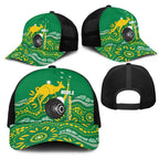 Bowls Australia Mesh Trucker Cap Aussie Kangaroo Aboriginal Art - Aussie Hoodie