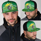 Bowls Australia Mesh Trucker Cap Aussie Kangaroo Aboriginal Art - Aussie Hoodie