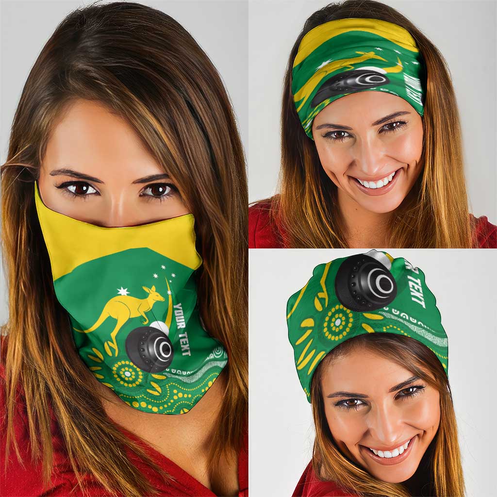 Custom Bowls Australia Neck Gaiter Aussie Kangaroo Aboriginal Art - Aussie Hoodie