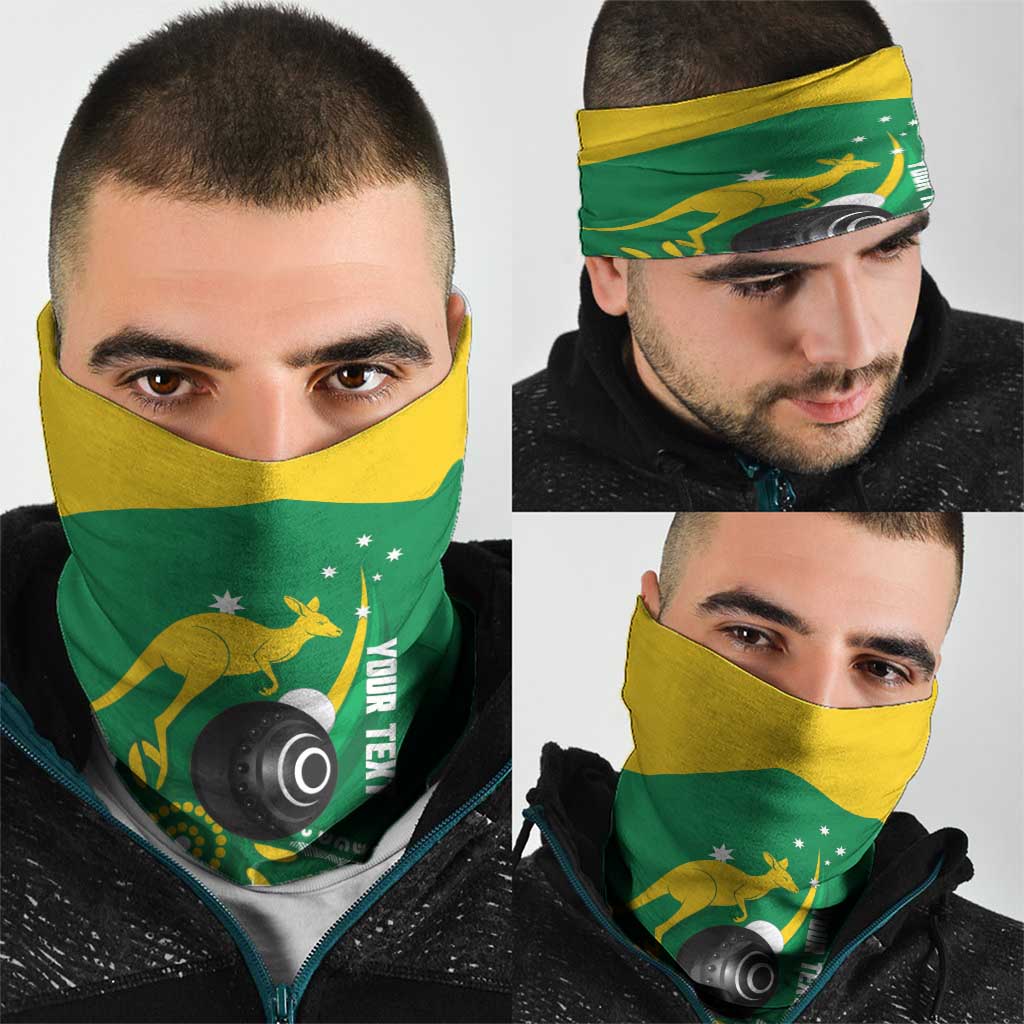 Custom Bowls Australia Neck Gaiter Aussie Kangaroo Aboriginal Art - Aussie Hoodie