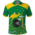 Custom Bowls Australia Polo Shirt Aussie Kangaroo Aboriginal Art - Aussie Hoodie