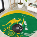 Custom Bowls Australia Round Carpet Aussie Kangaroo Aboriginal Art - Aussie Hoodie
