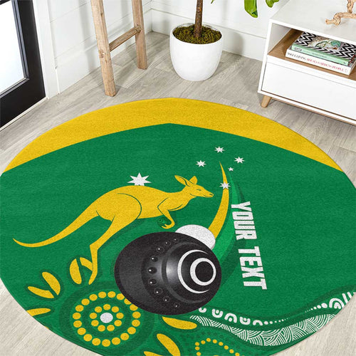 Custom Bowls Australia Round Carpet Aussie Kangaroo Aboriginal Art - Aussie Hoodie