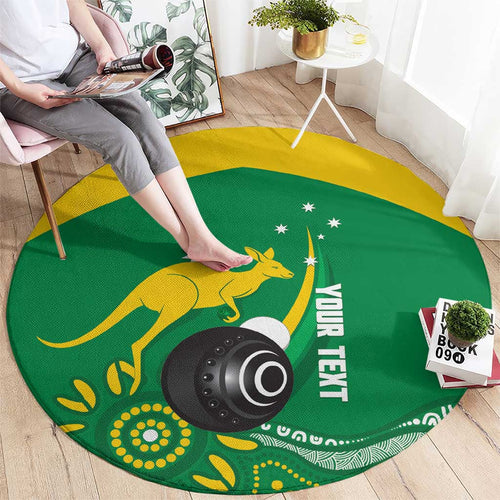 Custom Bowls Australia Round Carpet Aussie Kangaroo Aboriginal Art - Aussie Hoodie