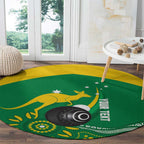 Custom Bowls Australia Round Carpet Aussie Kangaroo Aboriginal Art - Aussie Hoodie