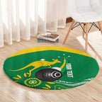 Custom Bowls Australia Round Carpet Aussie Kangaroo Aboriginal Art - Aussie Hoodie